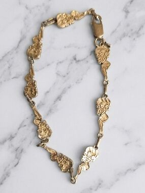 RARE 10k Gold Betty Boop 8-Character Figural Link Bracelet Heavy Collector's Pie